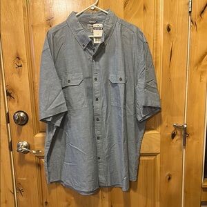 Carhartt Blue denim Casual Button Down Shirt Sz 4XL